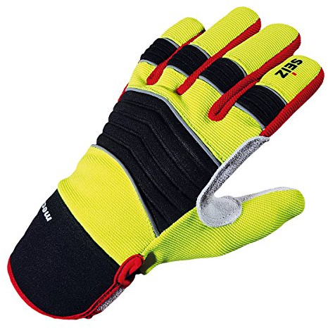 SEIZ Mechanic 800185 Universeller Handschuh für Rettungskräfte, Gr. 10, Gelb/Schwarz/Rot/Grau