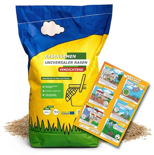 ARPON Rasensamen Schnellkeimend frühjahr | Grassamen Robust & pflegeleicht 20kg– Reicht für 800m²| Frühling Rasen samen Nachsaat & Neuansaat |Dichtes, sattgrünes Gras| Rasensaat ideal für jeden Rasen