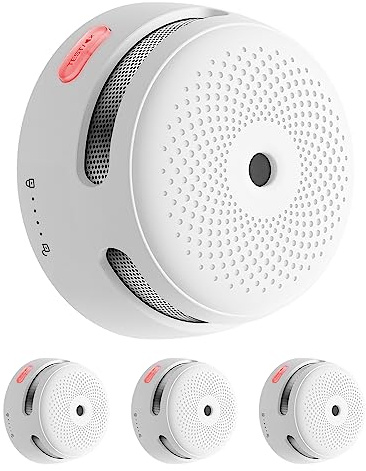 X-Sense Smart Rauchmelder XS01-M ohne SBS50 Basisstation, Zertifiziert nach EN 14604, Funkrauchmelder mit WLAN, vernetzbarer Feuermelder, kompatibel mit der X-Sense Home Security App, XS01-M, 3 Stück