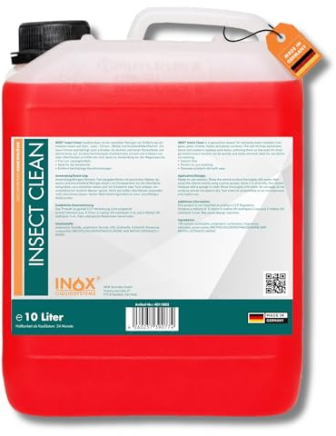 INOX Insektenentferner Auto & Motorrad 10L – auch bei Vogelkot | Entfernt Insekten & Baumharz – lösungsmittelfrei, sicher für Lack, Chrom, Glas & Kunststoff