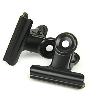 Coideal Schwarze kleine Bulldogge Clips, 30 Stück Metall Scharnier Clips Datei Papiergeld Binder Klemmen für Tags Taschen, Geschäfte, Büro und Küche zu Hause (schwarz, 22mm)