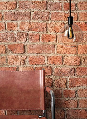 NEWROOM Tapete Rot Papier Backsteinoptik - Industrial Loft Ziegelstein Mauerwerk für Wohnzimmer Schlafzimmer