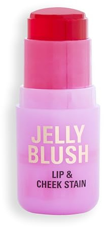 Revolution Beauty, Jelly Blush Stick für Lippen & Wangen, Langanhaltend & Aufbaubar mit Hyaluronsäure & Aloe, Vegan & Ohne Tierversuche, Erdbeerrot