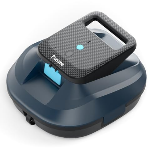 (2026 Neu) Pondee X2 Poolroboter Akku mit 200 Min Laufzeit, Kabelloser Poolsauger Auto-Parkfunktion, 3.3 h Schnellladung, für Aufstellpools & Ebene eingelassene Pools bis 120m², Blau