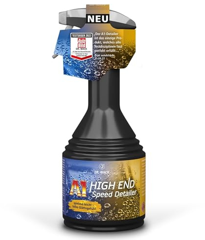 DR. WACK A1 HIGH END Speed Detailer 500 ml - Lackschnellreiniger mit Abperl-Effekt & Glanz-Finish - Schonende Lackpflege & Reinigung - Auto Lackversiegelung - Hochwertige Autopflege