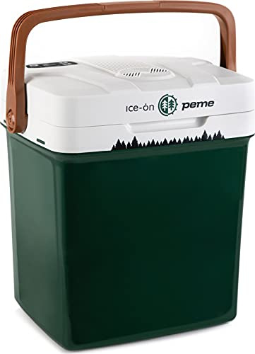peme Kühlbox Auto Elektrisch für Camping Kühlschrank Elektrische Kühltruhe Groß Autokühlschrank Cool Box Cooler Gefrierbox mit Strom und Steckdose Car Fridge Tiefkühlbox 12V 230V 22,9L – Essential