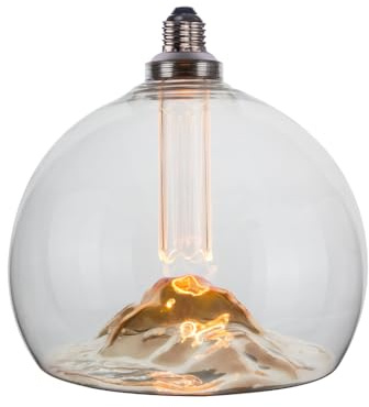ENOVALITE LED Filament XXL Leuchtmittel Mountain - E27 3,5W 120lm 1800K Warmweiß dimmbar - Ø200x217 mm - Vintage Design Ambiente Deko Glühbirne