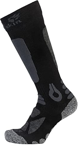 Jack Wolfskin Kinder SKI Merino Sock HIGH Cut Kids, Black, 31-33
