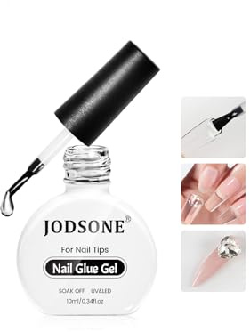 JODSONE 10ML Nail Glue Gel für Nagelspitzen Langanhaltender Verlängerungsklebstoff für klare Nagelspitzen und klare Press-On-Nägel, Nagelreparaturbehandlung, benötigt U V Licht gehärtet