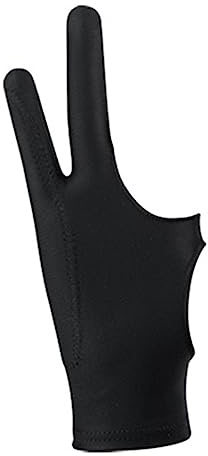 ZDETGU Tablet-Zeichenhandschuh, Künstler-Skizzierhandschuh, 2-Finger-Malhandschuh mit Atmungsaktivem Polyestergewebe für Digitale Tafel, Tablet, Touchscreen, Wischfest (M)