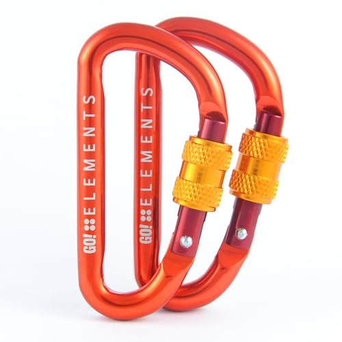 Micro 6 - Karabiner mit Schraubverschluss | 2er Pack | Minikarabiner & Schlüsselanhänger | Kleiner Karabinerhaken