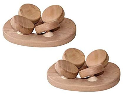 SudoreWell Sauna Kopfstütze mit 4-Punkt Kopfauflage aus Red Cedar Holz - 2 Stück