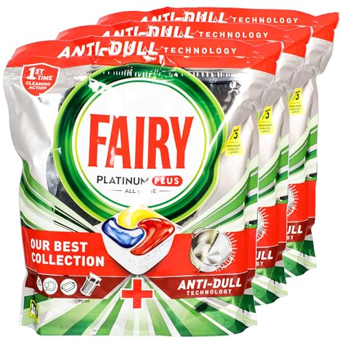 3x Fairy Platinum PLUS All in One Lemon Geschirrspültabs 75 Tabs - 3 Stück pro Pack