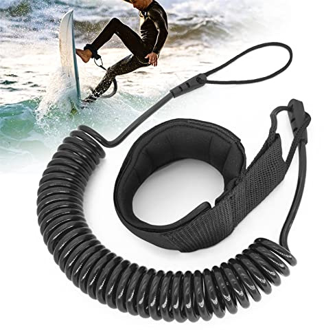 Senbaler 10 Füße Surf Leash, SUP Kajak Sicherheitsleine | Coiled Fußschlaufe Einziehbares für Surfbretter, Stand Up Paddle Board