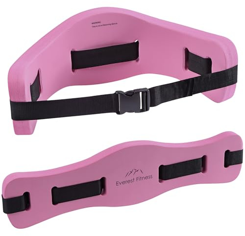 EVEREST FITNESS Schwimmgürtel für Wasser Fitness und Gymnastik - Schwimm Gürtel bis 100 kg für Erwachsene - Verstellbarer Wasser Fitness Gurt - Pink