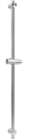 QWORK® 100cm Duschstange mit Flexibler Duschkopfhalterung - Edelstahl SUS 304 - Gebürstetes Finish - Verstellbare Montagesockel