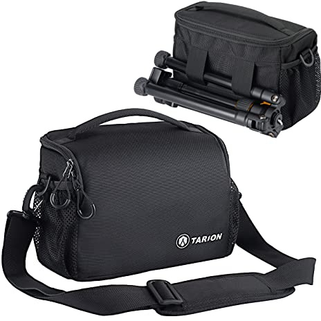 TARION Kameratasche Spiegelreflex SLR Tasche Kamera Umhängetasche mit Regenschutzhülle für Canon Nikon Sony SLR DSLR Kameras und Objektive