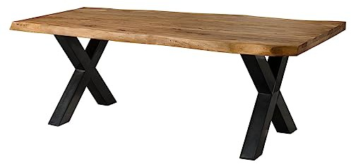 Esstisch Sheesham natur gebeizt FREEFORM | 240x100x77 cm (BxTxH) 100 kg Modern zerlegt vollmassiv