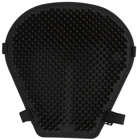 Cerlingwee Motorrad Sitzkissen Universal, Atmungsaktiv mit Gel und Stoßdämpfung, Rutschfester Sitzbezug für Lange Fahrten, Schwarz