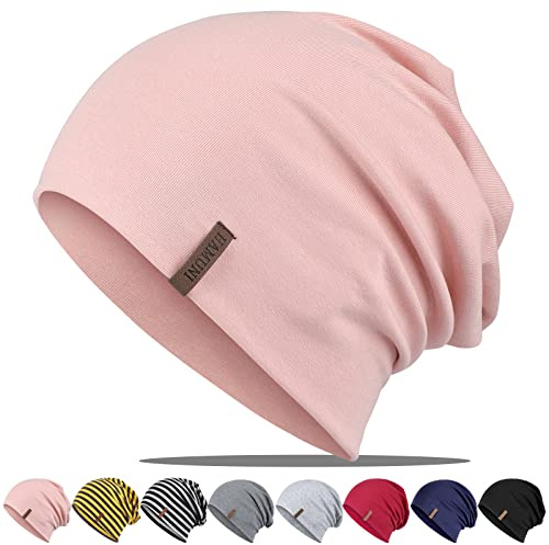 HAMUNI Mütze Damen Herren Baumwolle Slouch Beanie Mütze Leichte Dünne Mütze | Weich Atmungsaktiv Universell einsetzbar als Laufmütze, Alltagshut oder Chemo-Mütze für Alle Jahreszeiten