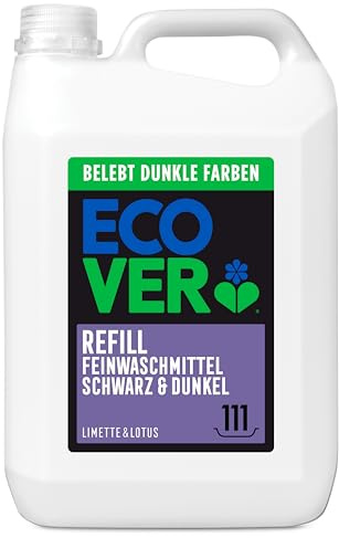 Ecover Feinwaschmittel Schwarz & Dunkel Refill, Limette & Lotus, 5L