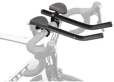 M-Wave AERO Triathlon Aufsatz, aus leichtem Aluminium, gepolstert, für Lenker Ø 31,8 mm (bzw. 25,4 mm), Schwarz
