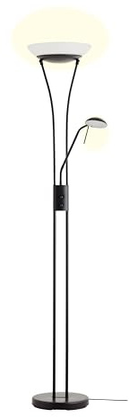 Brilliant Finn LED Deckenfluter Lesearm schwarz, Metall/Glas, 1x LED integriert (SMD), 26 W, (Lichtstrom: 2500lm, Lichtfarbe: 3000K)