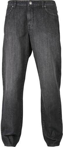 Urban Classics Herren Loose fit Jeans Hose, Real Black Washed, 36W / 32L EU