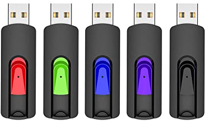 USB Stick 64GB 5er Pack, Vansuny USB 2.0 Speicherstick Slide Einziehbare 5 Stück)