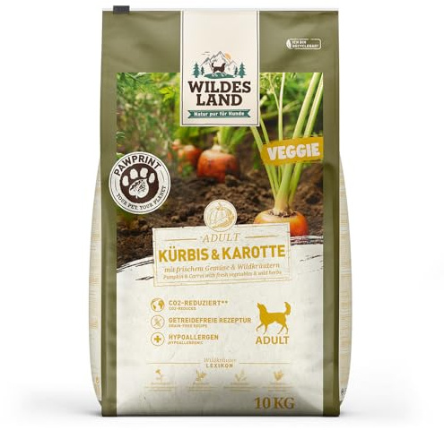 Wildes Land - Kürbis & Karotte - Pawprint Veggie Adult Trockenfutter für Hunde - 10 kg