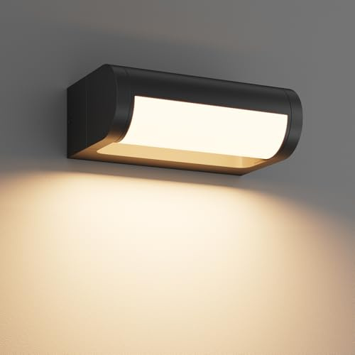 K-Bright Außenlampe mit Schwenkbar LED Panel Anthrazit RAL7016 | 18W LED Wasserdicht IP65 Wandleuchte Aussen, Warmweiß 3000K Außenwandleuchte für Garten Terrasse, Balkon, Weg, Garage