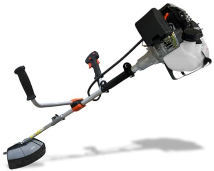 FUXTEC Benzin Motorsense FX-MS125 – 25,4 CCM / 1PS Leistung – 2-Takt Rasentrimmer nur 5,5kg – Freischneider mit 305mm Schnittbreite – Trimmer mit Faden und Messer