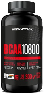 Body Attack BCAA 10.800, 300 Kapseln, 1er Pack (1 x 300 Kapseln)