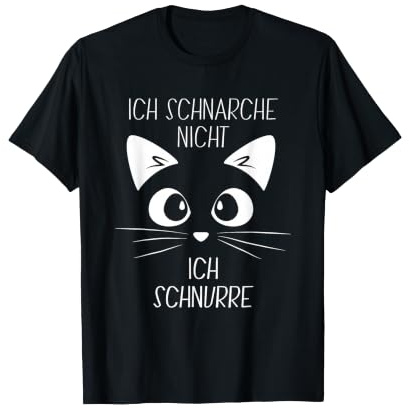 Schlafshirt - Ich schnarche Nicht, ich schnurre - Katzen T-Shirt