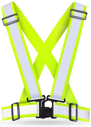 AVANA Reflektorweste Reflektierende Sicherheitsweste Einstellbar Warnweste Leicht Hohe Sichtbarkeit Joggen Fahrrad Laufen Motorrad für Erwachsene & Jugendliche