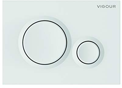 VIGOUR Betätigungsplatte DON weiss für 2-Mengen-Spültechnik V1DON