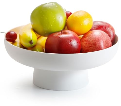 NUTRIUPS Obstschalen, Obst Kunststoff Obstkorb, Weiß Runder Obstschale