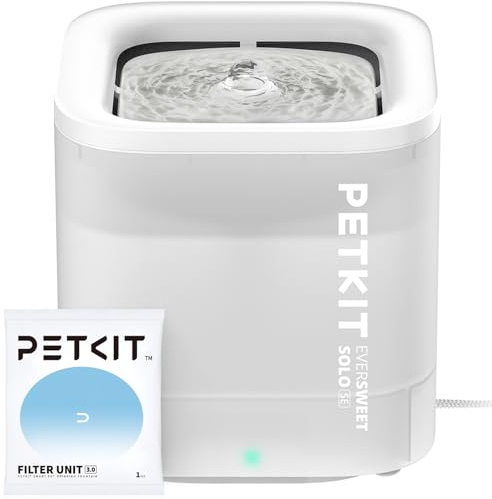 PETKIT CYBERTAIL Katzen Trinkbrunnen, Hundewasserspender, 1,85L Katzen Hunde Wasserbrunnen, Intelligentes LED-Licht, 25dB Extrem Leiser,Schnurgebundener Wasserspender, Schnurlose Wasserpumpe