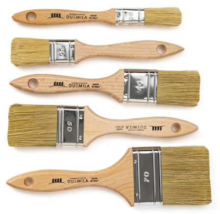 PENNELLIFICIO 2000 | Set mit 5 professionellen Malpinseln, universeller Pinsel, geeignet für Lacke und Farben, Wände, Holz, Metall, Bürstendurchmesser 20/30/40/50/70 mm