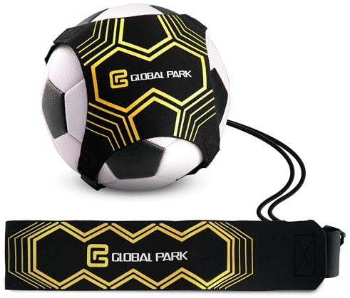 Fußball/Volleyball/Rugby Kick Throw Trainer Solo Praxis Training Aid Control Fähigkeiten Verstellbar (schwarz)