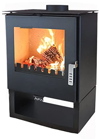 EEK A+ Kaminofen Holz Rheia Holzofen 5 kW Kamin Ofen Dauerbrandofen Werkstattofen Schwedenofen Hüttenofen Heizofen