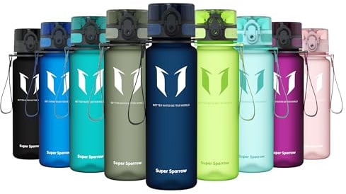 Super Sparrow Trinkflasche - Tritan Wasserflasche - 500ml - BPA-frei - Ideale Sportflasche - Sport, Wasser, Fahrrad, Fitness, Uni, Outdoor - Leicht, Nachhaltig