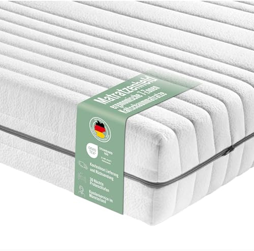 Matratzenheld Matratze 7-Zonen Wellness 180x200 cm | H5 ab 120kg | Kaltschaummatratze Ergonomisch | Hypoallergen & Antibakteriell | Atmungsaktiver waschbarer Bezug | Öko-TEX® | (18cm, 180 x 200 cm)