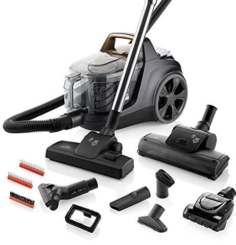 ETA Beutelloser Staubsauger Grande Animal I 850W I 2X HEPA-Filter I 3.2l Volumen I Einzigartiger DermoPet-Aufsatz für Tierfelle und Tierhaare I Bodenstaubsauger