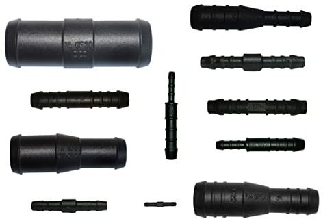 Schlauchverbinder Größen wählbar von 3-32 mm gerade und reduziert Kunststoff PA GF30 (1, 4 x 4 mm)