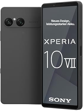 Sony Xperia 10 VII - 6,1 19,5:9 OLED mit 120 Hz, Lange Akkulaufzeit - 5.000 mAh Akku, DREI Brennweiten, 3,5mm Audio, Android 15, IP65/68, Dual SIM hybrid, Charcoal Black