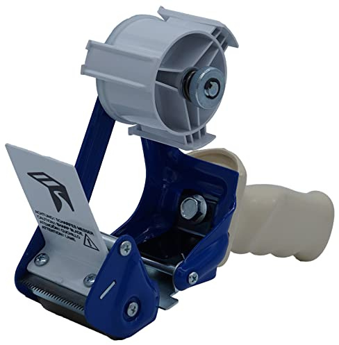1 Stück - Handabroller - Profi-Ausführung - Version : STD - blau/blue - 50 mm - Klebebandabroller Metallrahmen - elb-verpackungen