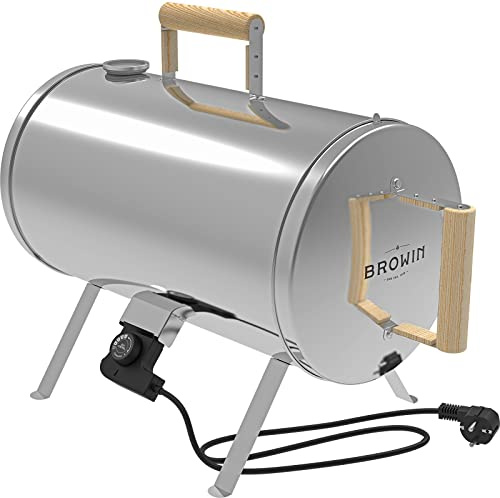 BROWIN Elektrischer Räucherofen 330020 | Kompakt und mobil, Perfekt für unterwegs, Vielseitig einsetzbar, Einfache Bedienung, Ideal für Fisch, Fleisch und Gemüse