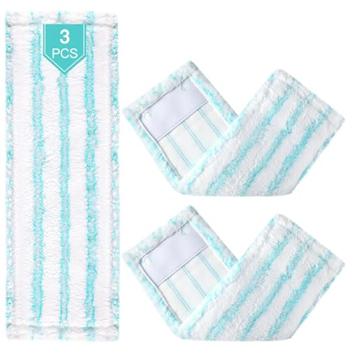 3 Pack Ersatz-Wischbezüge für Leifheit Profi XL Micro Duo / Profi XL | Cotton Plus alle Bodenwischer-Stiele, Flecken schnell entfernen, Effiziente Mikrofaser Ersatzbezug für alle Böden