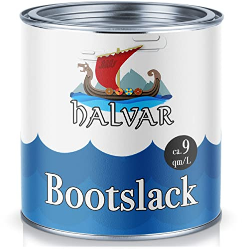 Halvar Bootslack Yachtlack Bootsfarbe Yachtfarbe PU-verstärkt für Holz und Metall verstärkt, extrem belastbar und hochelastisch Schiffslackierung (1 L, Anderer RAL-Farbton (Bitte RAL Wert senden))